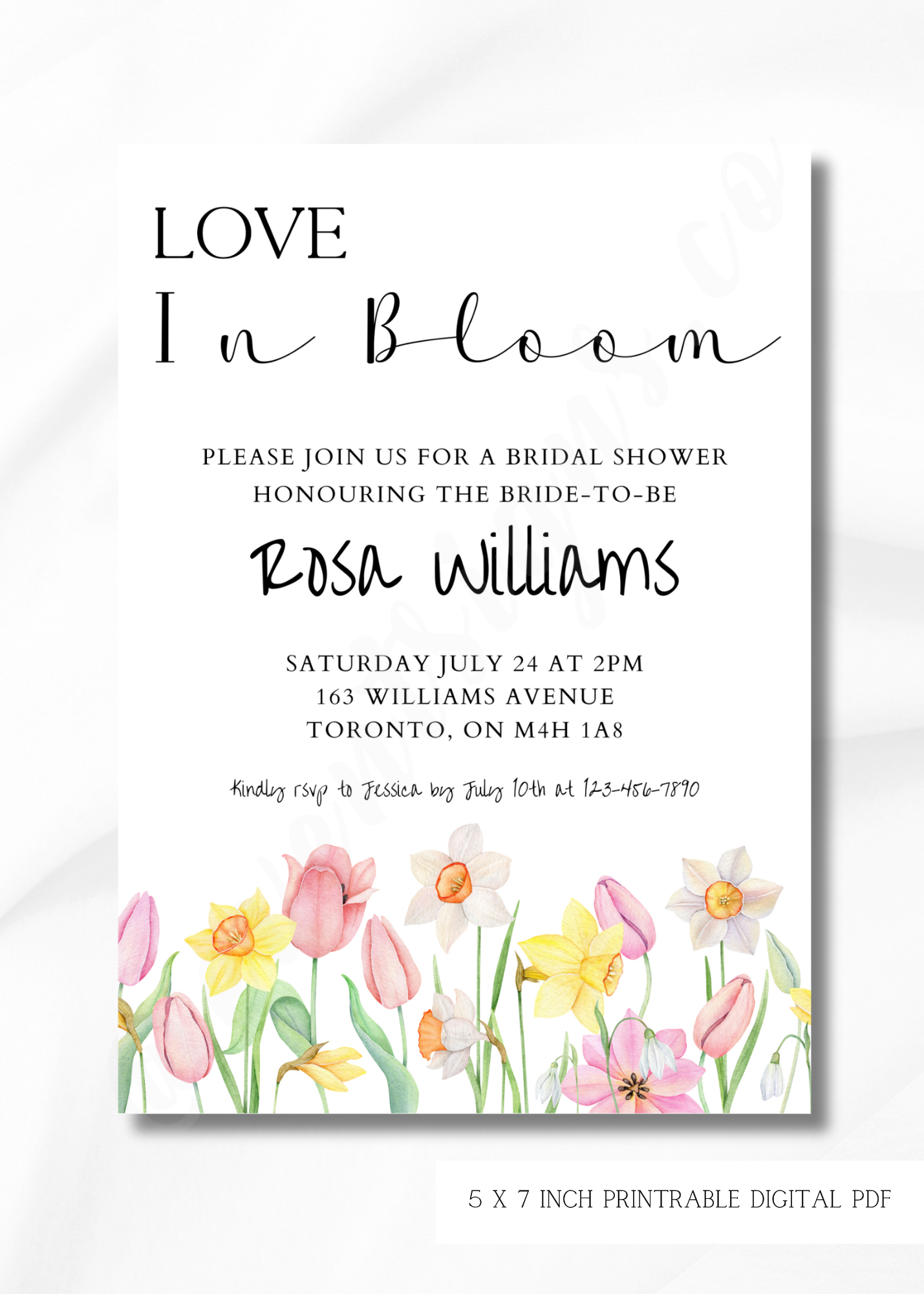 Love in Bloom Bridal Shower Invitation