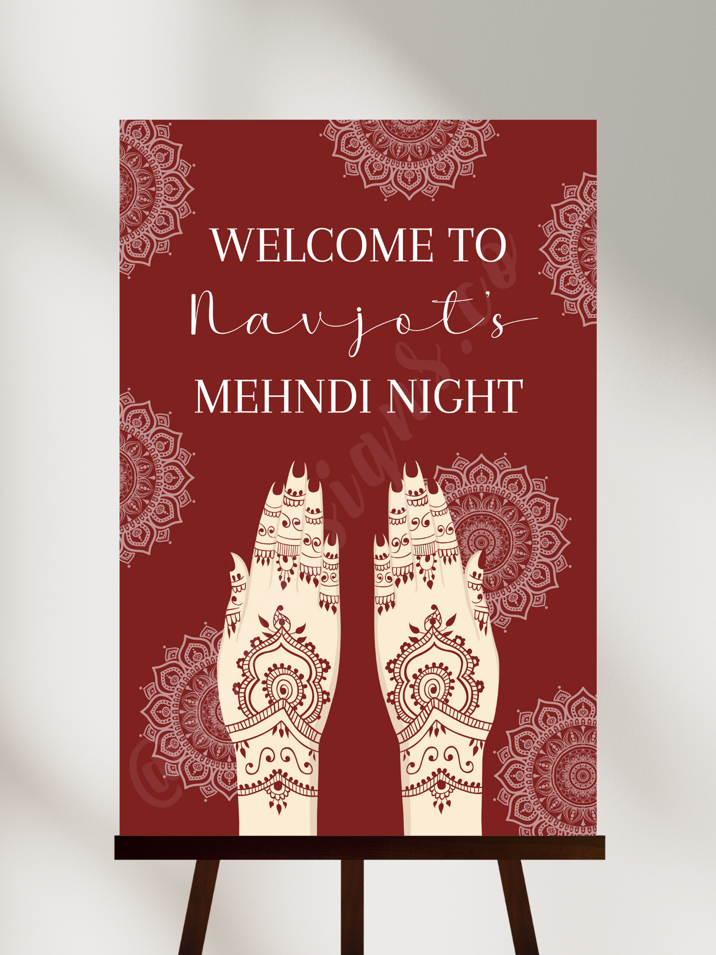 Mehndi Welcome Sign