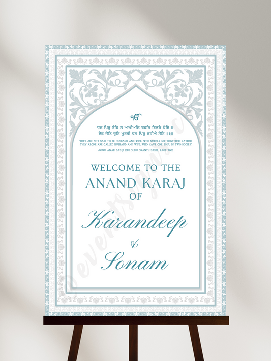 Anand Karaj Welcome Sign