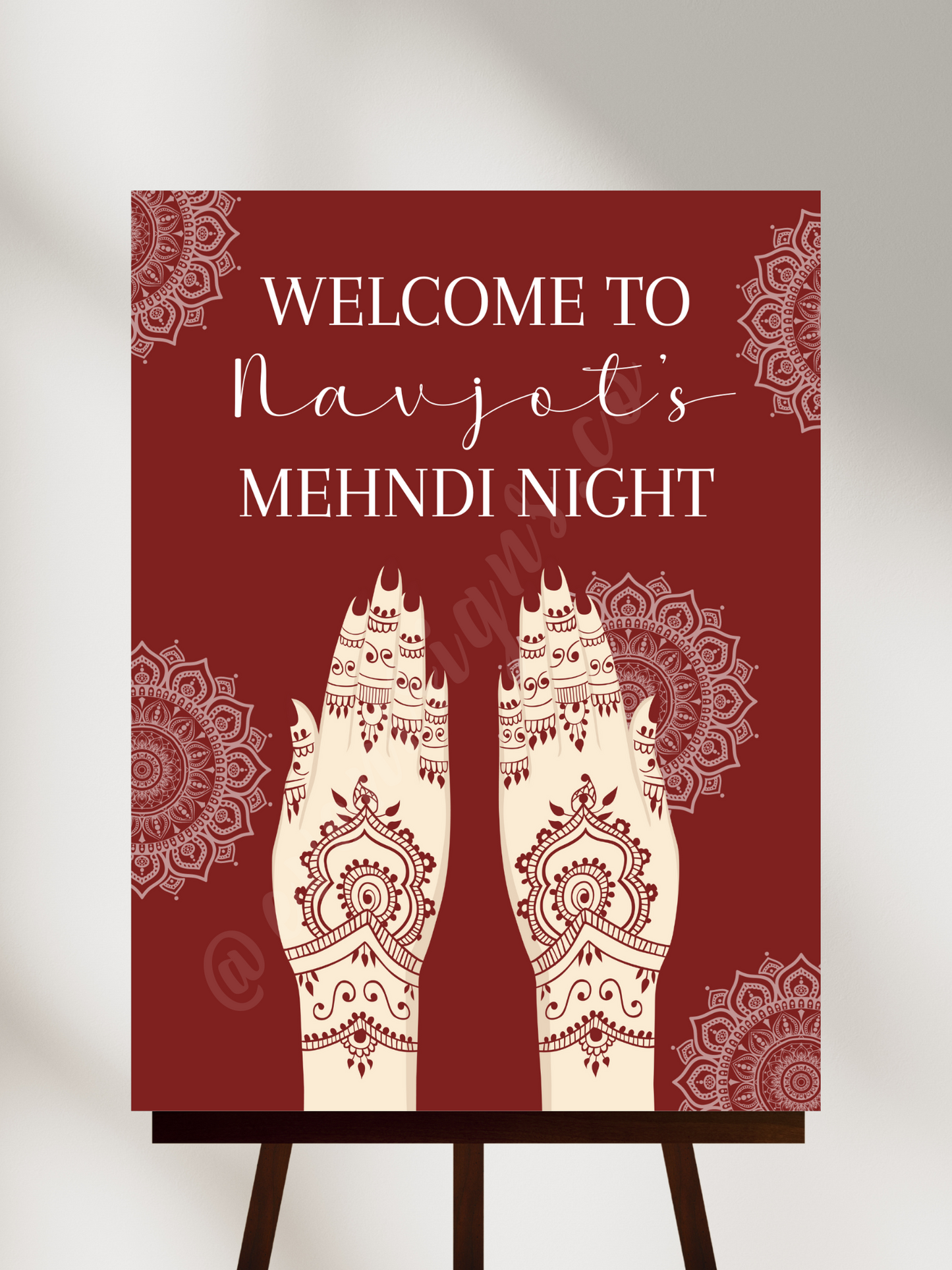 Mehndi Welcome Sign