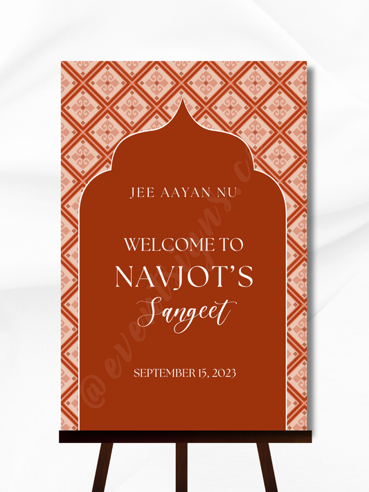 Sangeet Welcome Sign