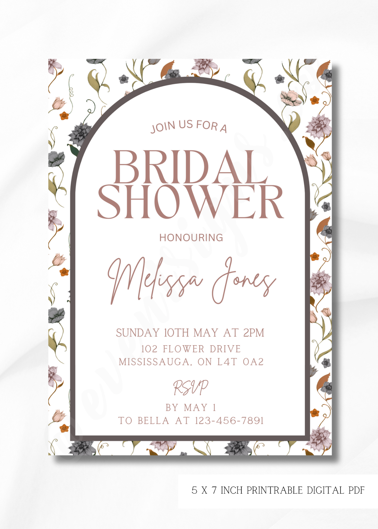 Floral Bridal Shower Invitation