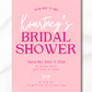 Pink Bridal Shower Invitation