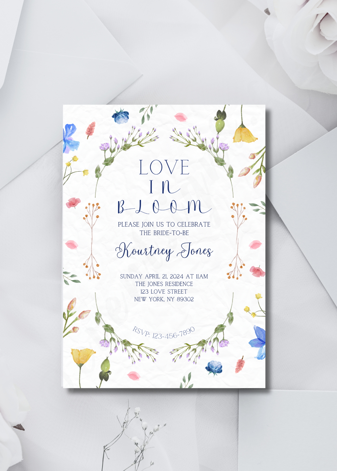 Love in Bloom Bridal Shower Invitation