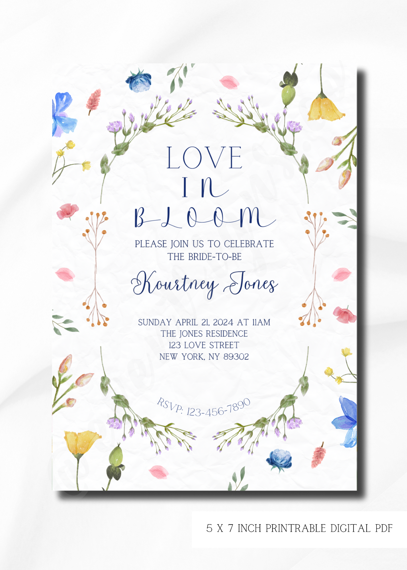 Love in Bloom Bridal Shower Invitation