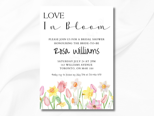 Love in Bloom Bridal Shower Invitation