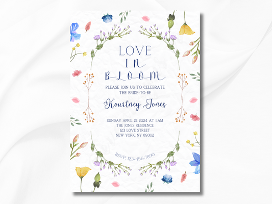 Love in Bloom Bridal Shower Invitation