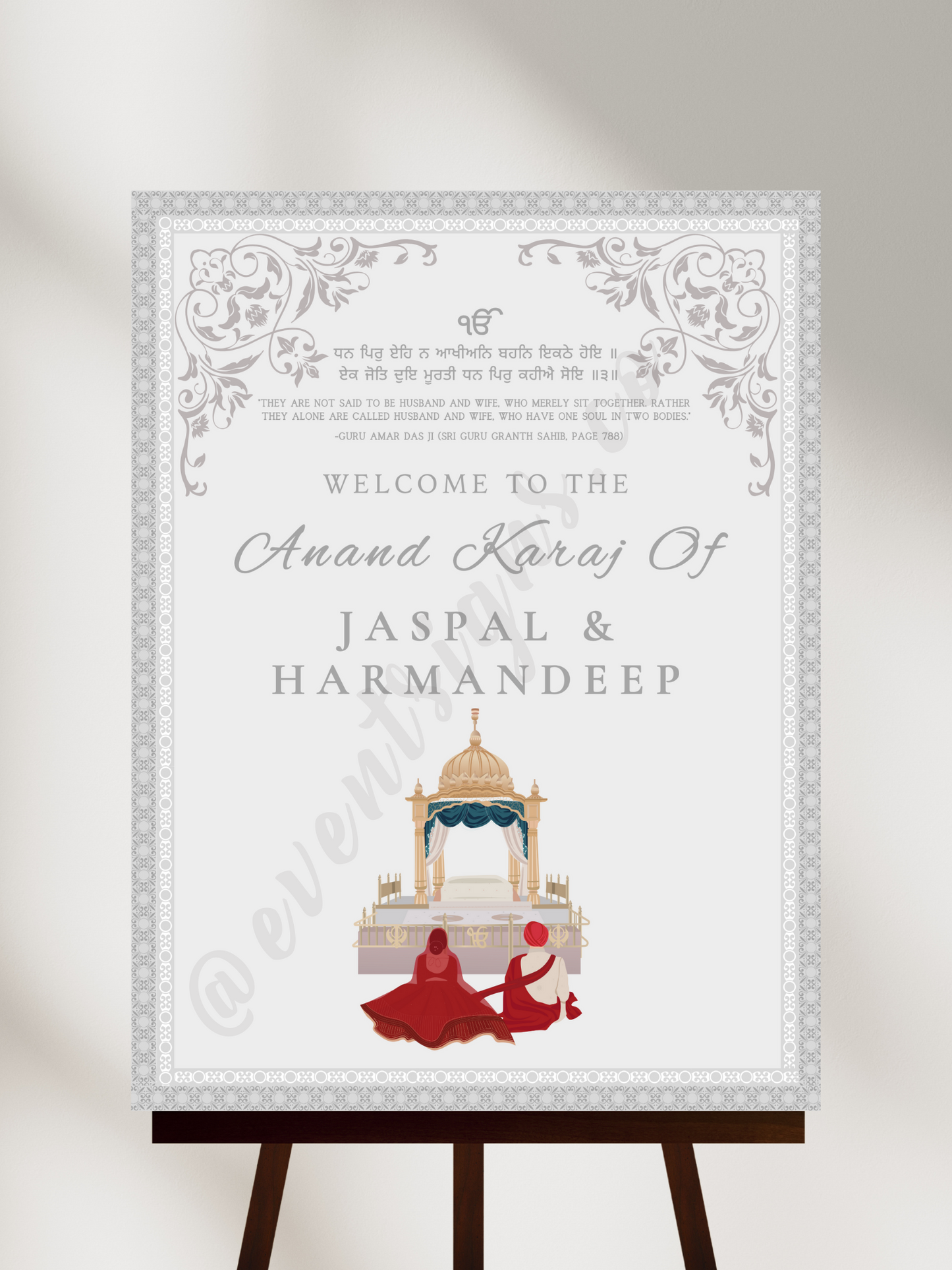 Anand Karaj Welcome Sign