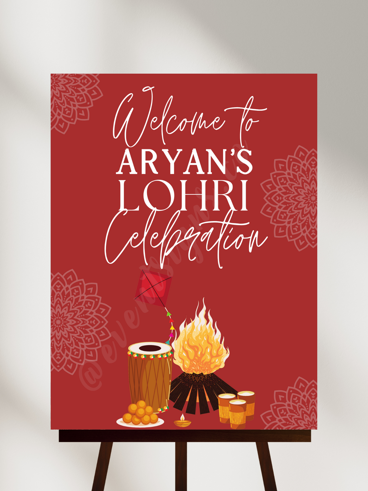 Lohri Welcome Sign