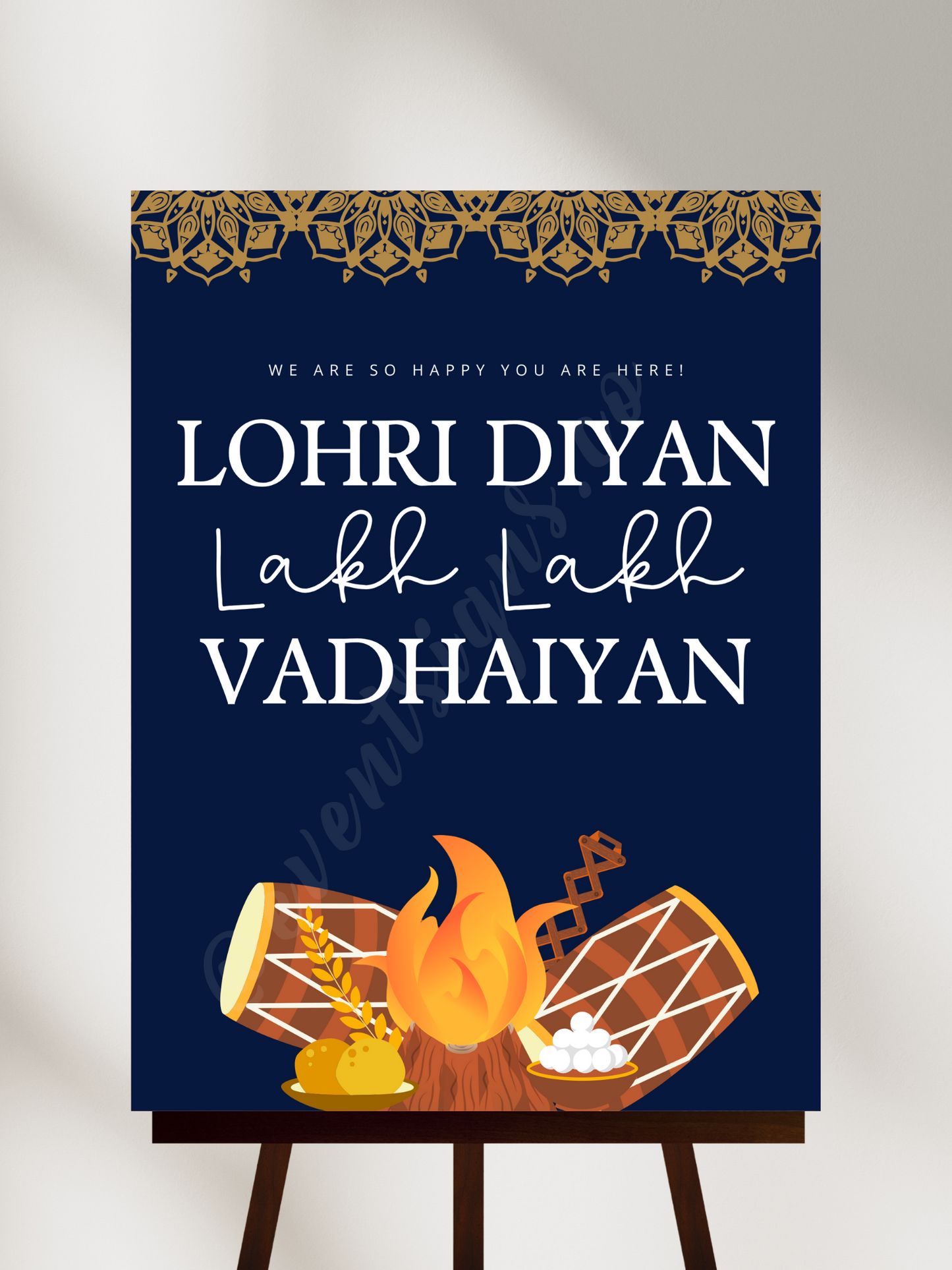 Lohri Welcome Sign