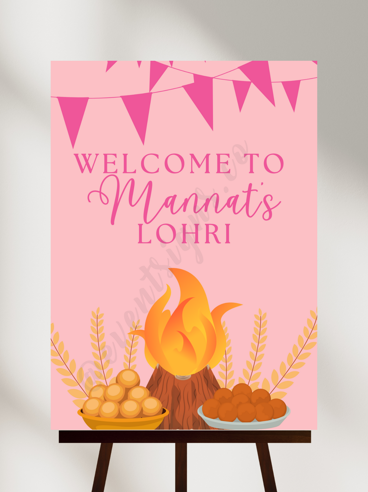 Lohri Welcome Sign