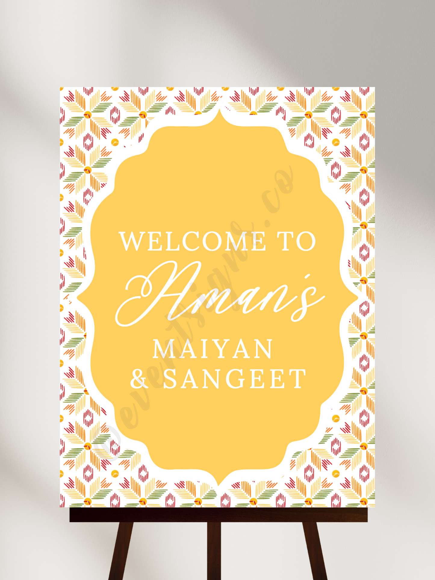 Maiyan & Sangeet Welcome Sign