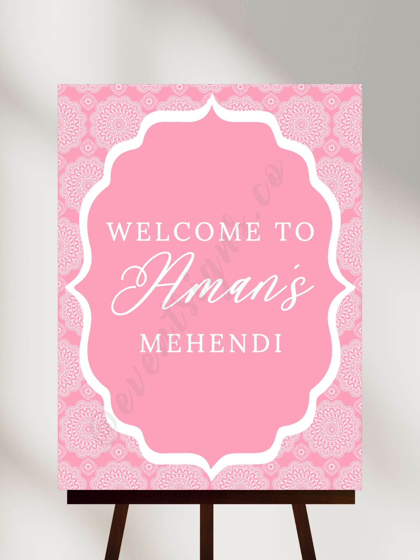 Mehndi Welcome Sign