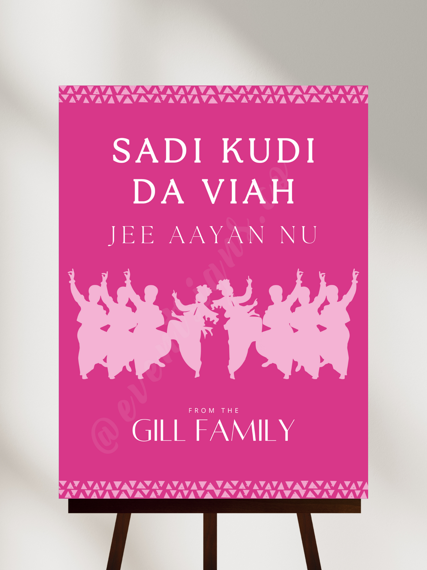 Sadi Kudi Da Viah, Wedding Week Welcome Sign