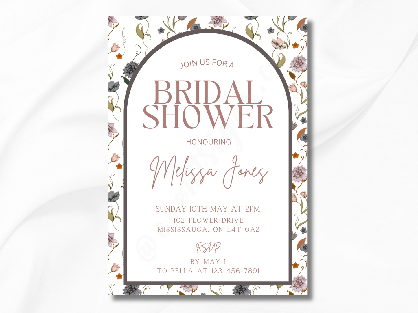 Floral Bridal Shower Invitation