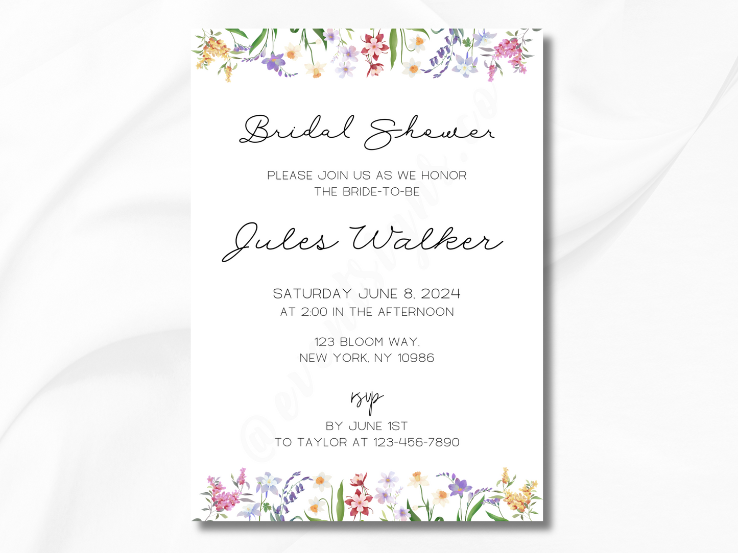 Floral Bridal Shower Invitation