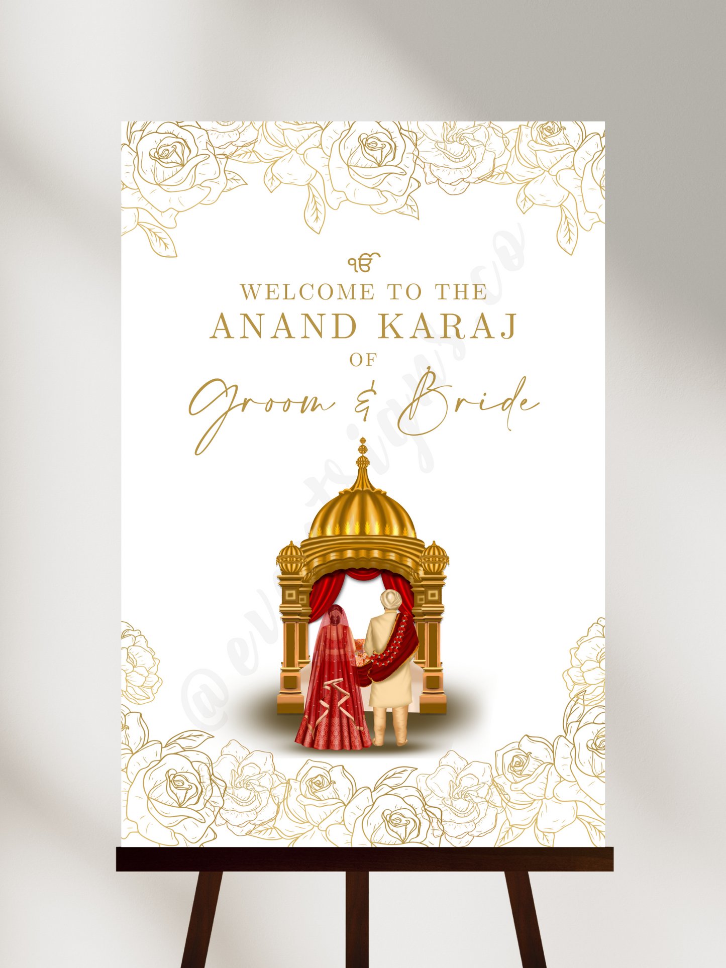 Anand Karaj Welcome Sign