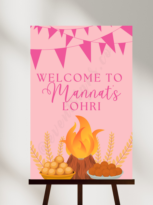 Lohri Welcome Sign